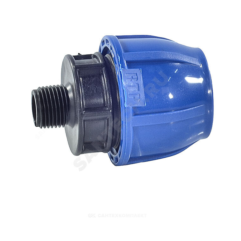 Муфта компрессионная ПЭ Дн 25х1/2" НР Ру16 RTP (РосТурПласт) 11502