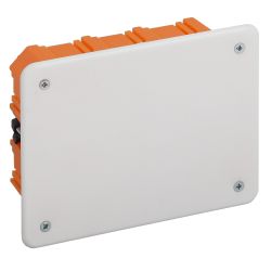 Распаячная коробка ЭРА KRT-120-92-45 скрытой установки красно-белая 120х92х45мм для твердых стен саморезы крышка IP20