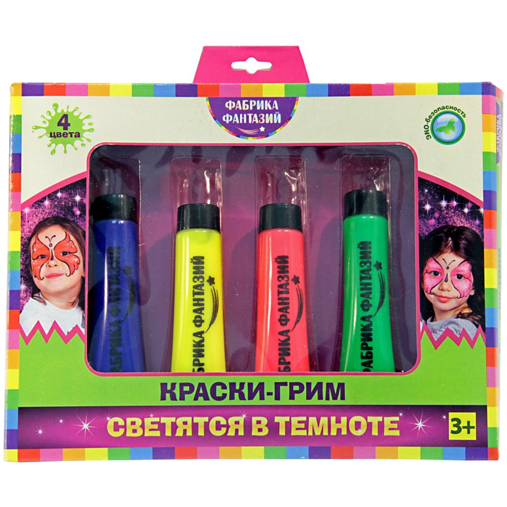 Краски для грима Фабрика фантазий 4 цв. картонная коробка