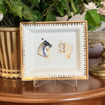 Чаша  квадратная Слон/Лошади