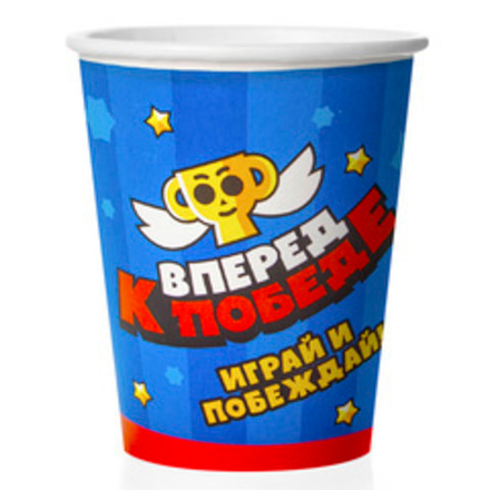 Стаканы (250 мл) Геймер, Играй и Побеждай!, Синий, 6 шт.
