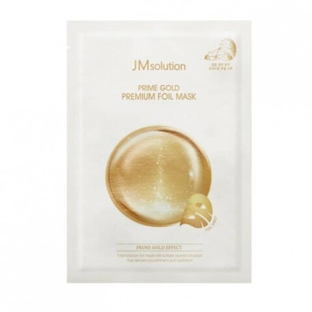 JMsolution Трехслойная увлажняющая маска с коллоидным золотом Prime Gold Premium Foil Mask