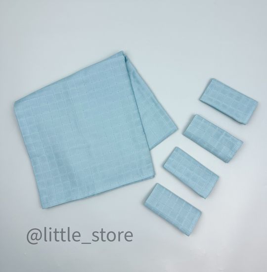 Комплект муслиновый, Голубая сталь