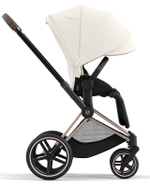 Коляска 3 в 1 Cybex Priam IV Rosegold complete и автокресло Aton B2 i-Size Volcano Black Off White