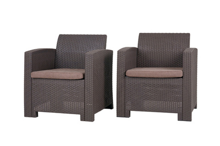 Кресло (2шт.) b:rattan Arizona, венге (2 подушки)