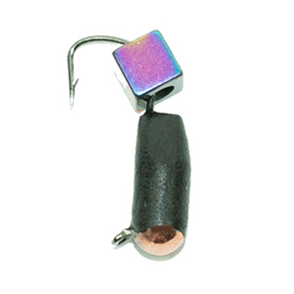 Мормышка Владимирская 251 "Гвоздик с зеркальцем медь" с кубиком, 3мм, 0.9гр (15шт/уп)