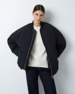 Бомбер на пуху черный