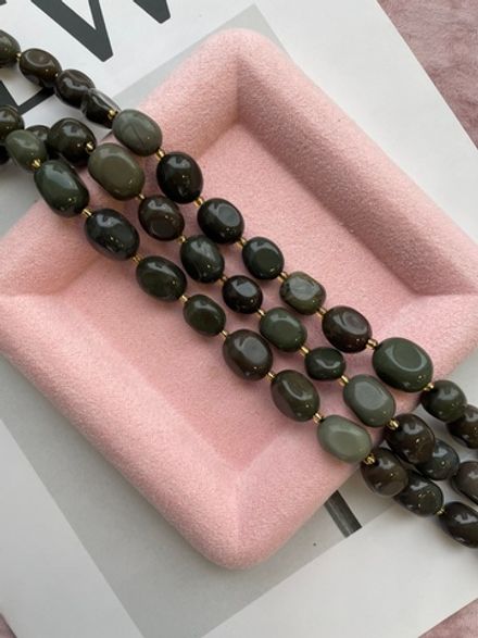 Бусины из яшмы 12х16мм, галтовка