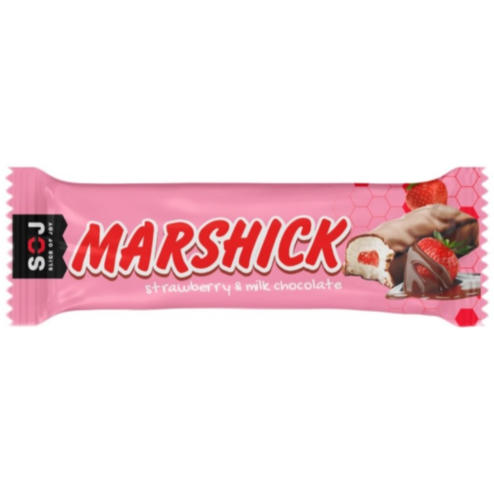 Батончик Marshick Soj с клубничной начинкой 30 гр
