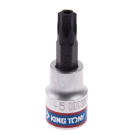 Цена на KING TONY (302745) Насадка (бита) торцевая 3/8", L = 50 мм, TORX с отверстием, T45