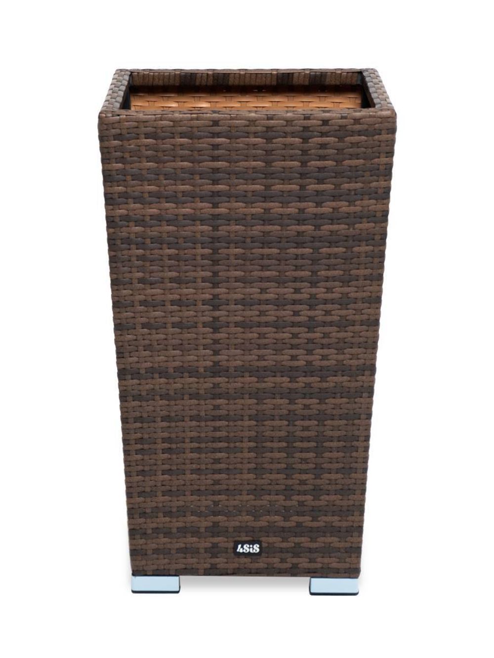 "Капучино" кашпо для цветов плетеное из искусственного ротанга, цвет коричневый