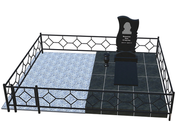 Готовое ритуальное сооружение 1,5м*2,4м (под ключ)