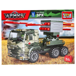 Конструктор пластмассовый 55эл. Армия "Камаз: стреляет ракетами" в коробка 70010-KK (Город мастеров)