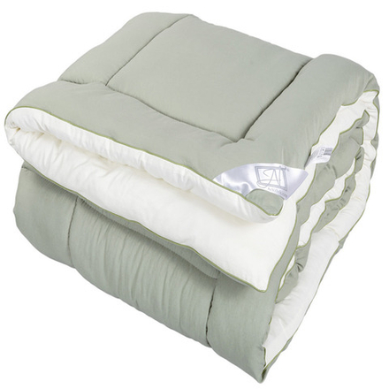 Одеяло "АВТ. FLUFFY DREAM" лёгкое, плотность 200 г/м2, цвет олива-шампань, микрофибра, Россия.