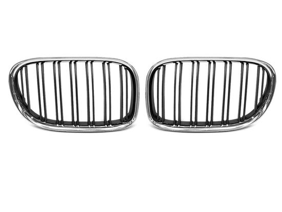 Решетки радиатора для BMW 7 F01 (09-15) черные матовые с хром окантовкой в стиле M7