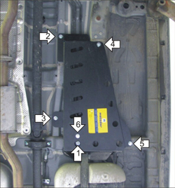 Защита Топл. трубок. 2 мм, Сталь. для Ssangyong Actyon New 2010-2013 MOTODOR.02808