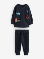 Лонгслив и джоггеры в комплекте для мальчика Next N71-155, Темно-синий