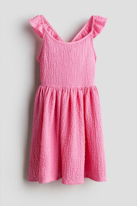 H&M Платье с воланами, розовый