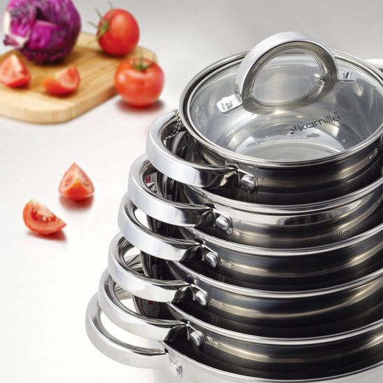 Набор кастрюль 12 предметов Kamille KM-5638S из нержавеющей стали