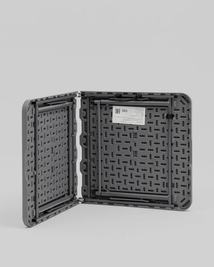 Стол-чемодан складной 122*61*74 см с регулировкой высоты серый