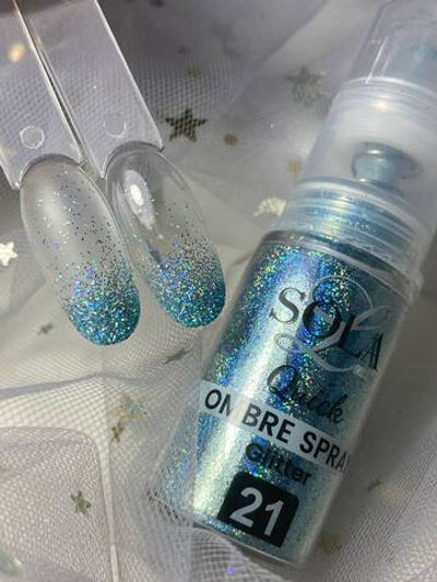 Sola Quick Ombre Dry Spray 21 Glitter - Сухой Спрей-омбре для градиента, 10мл