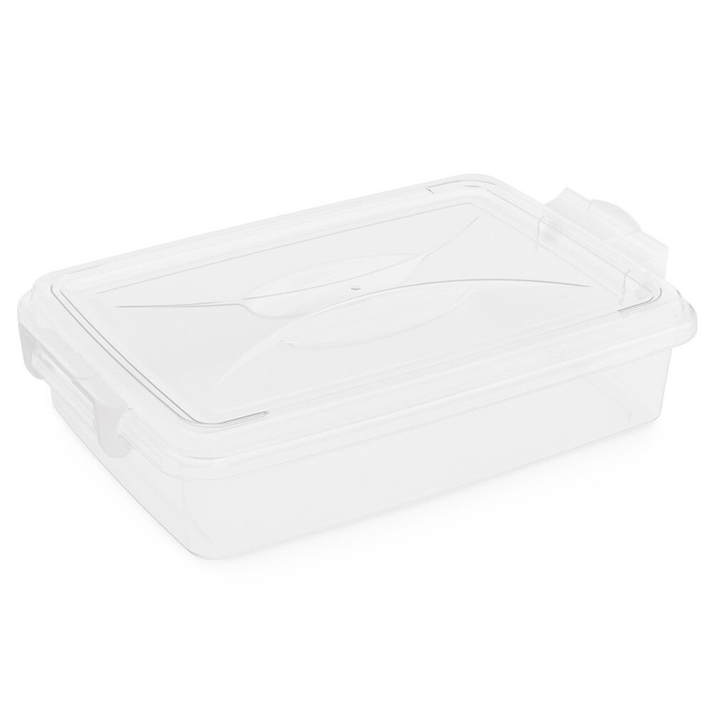 Контейнер 4,5л прямоугольный плоский, прозрачный