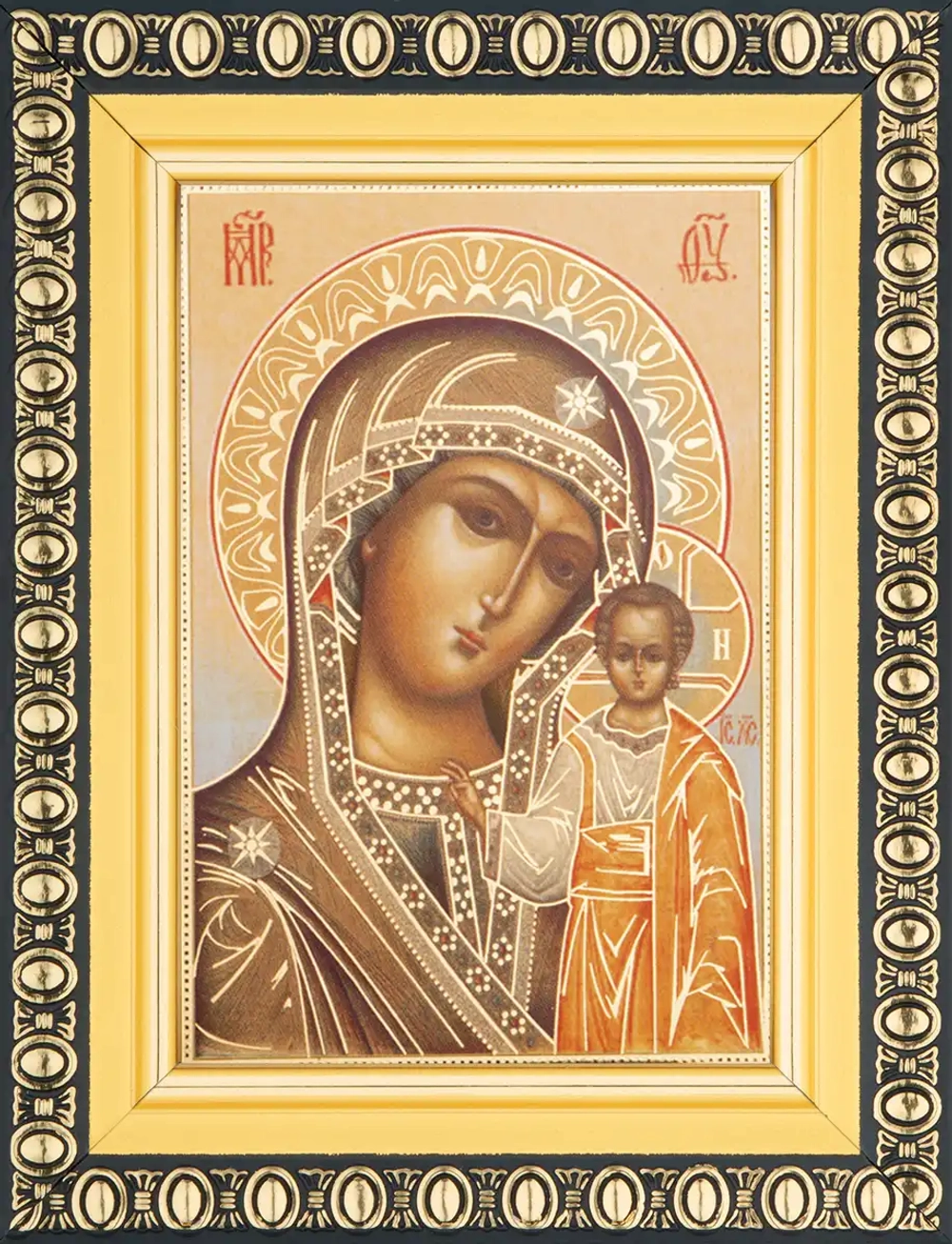 Икона БМ "Казанская" 6х9 в раме 8х11