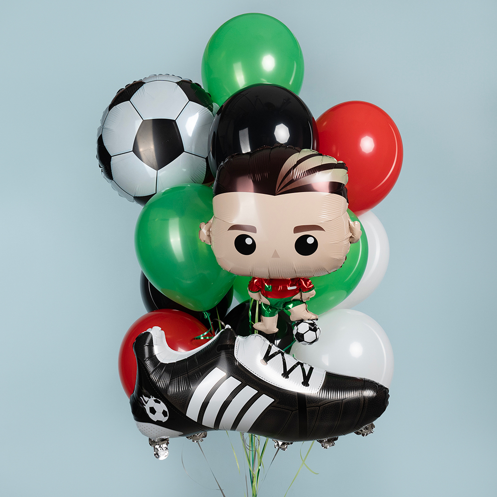 Шар (28''/71 см) Фигура, Спортивные кеды, Черный/Белый, 1 шт. в уп.