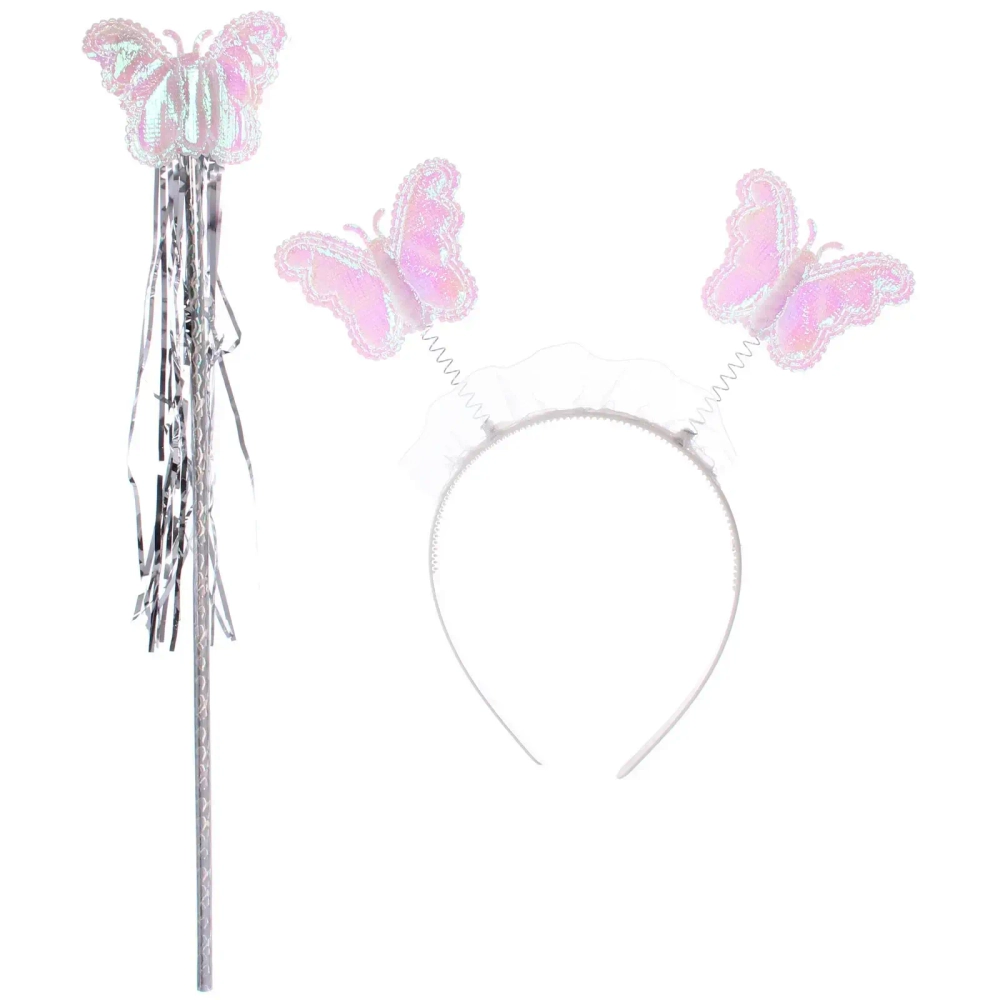 Карнавальный костюм «Волшебство» (юбка, ободок, волшебная палочка), Белый