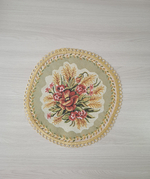 Набор декоративных гобеленовых салфеток Маки (D30 см) 2шт