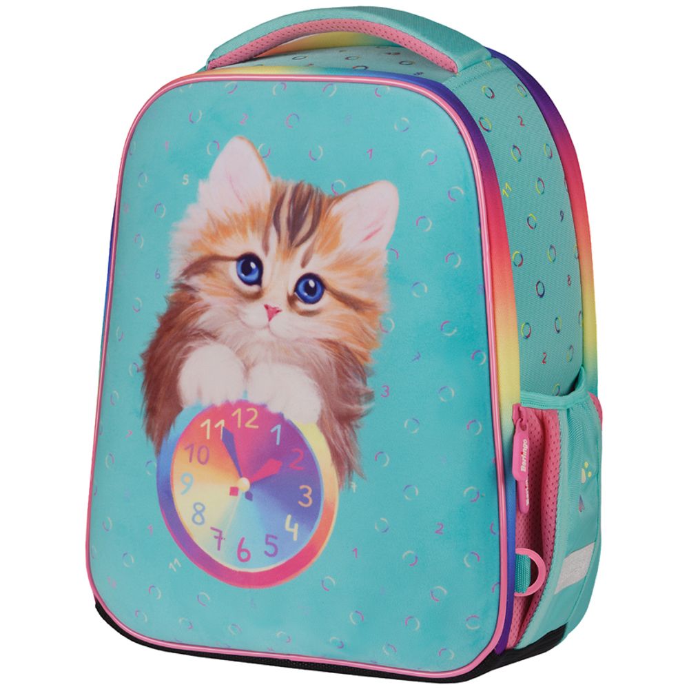 Ранец Berlingo Expert Mini Кошечка 36х27х14см, 2 отд., анатомическая спинка, с мешком д/обуви