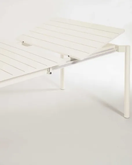 Раздвижной уличный стол Zaltana из алюминия светло-серого цвета, 180 (240) x 100