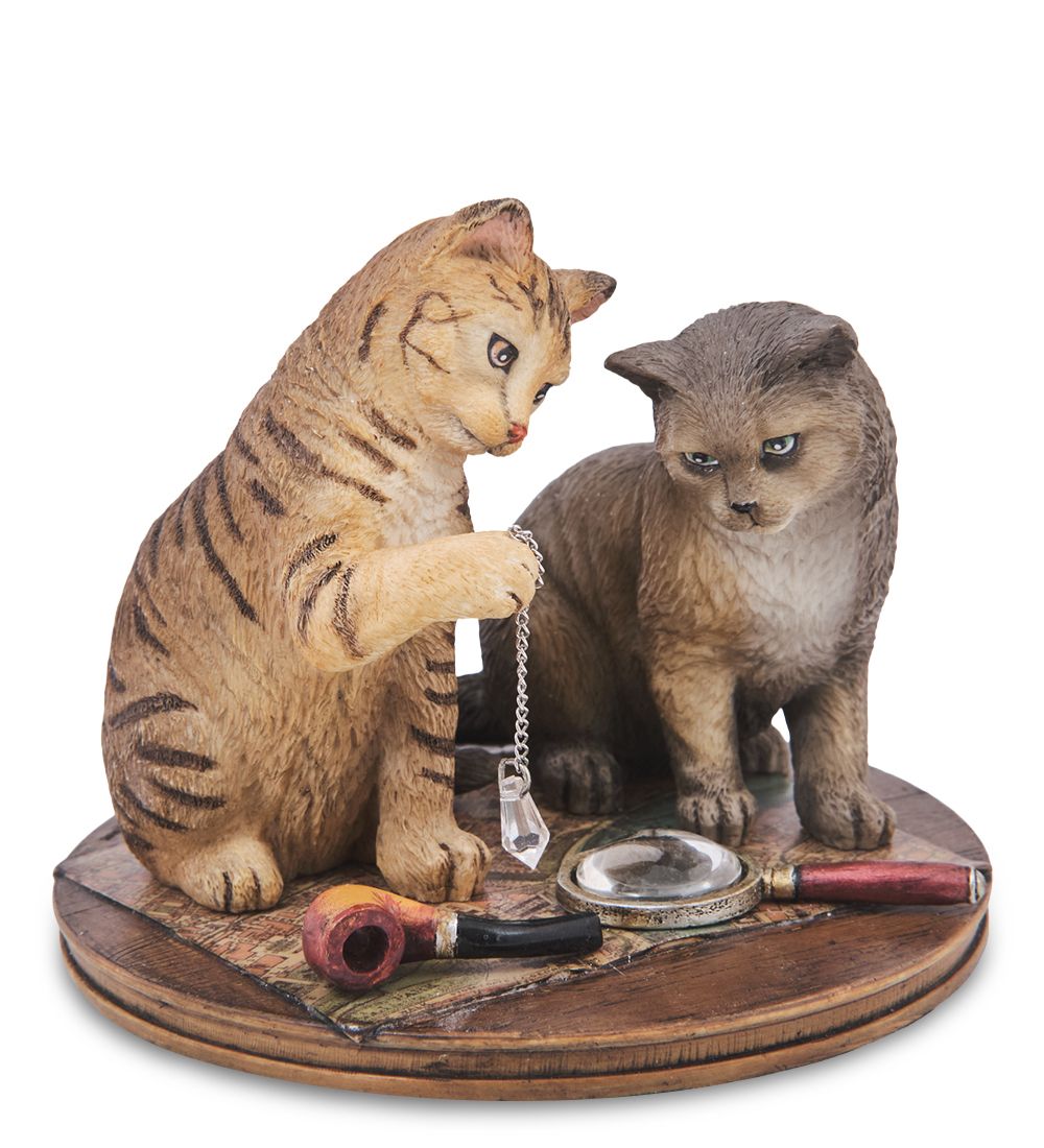 Veronese WS-1353 Статуэтка «Пара котов - Purrlock Holmes» (Лиза Паркер)