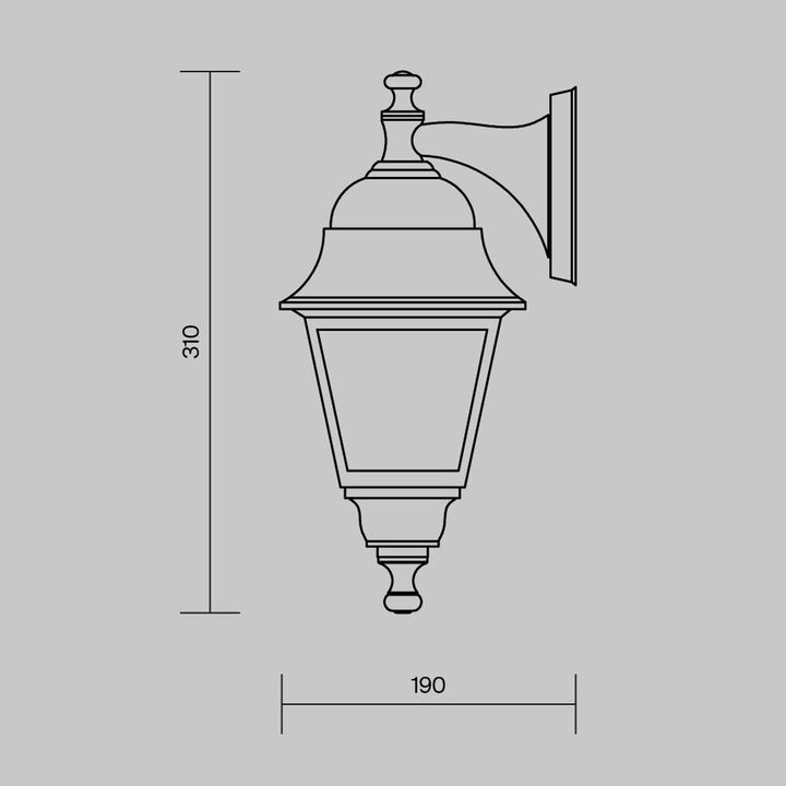 Уличный настенный светильник Maytoni Abbey Road O003WL-01B