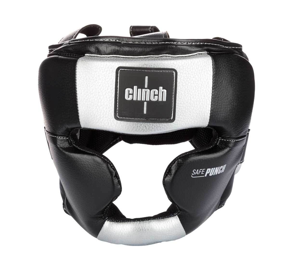 Шлем боксерский Clinch Punch 2.0 Full Face черно-серебристый C148