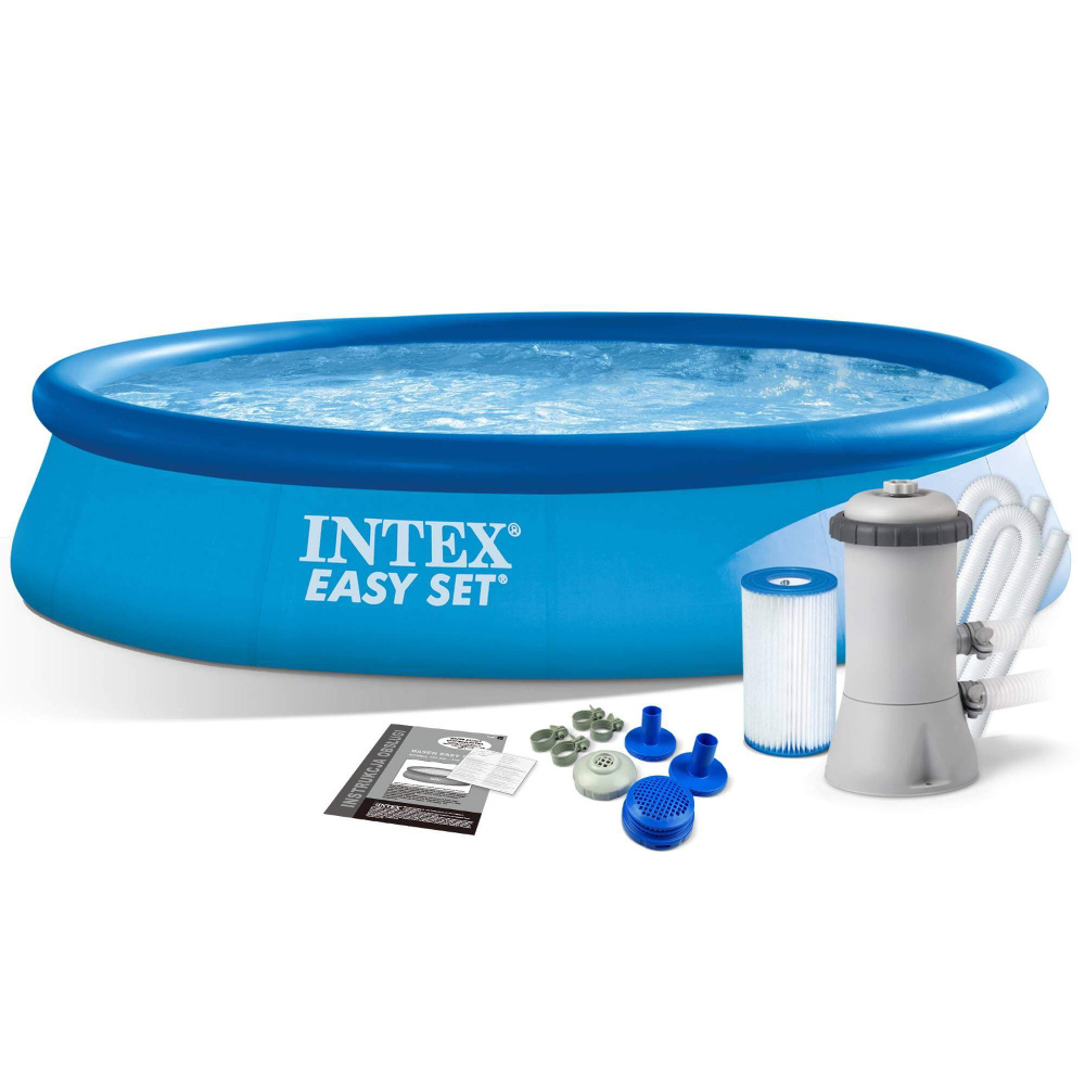 Бассейн надувной Intex Easy Set 396х84 см + фильтр-насос 2006 л/ч (28142)