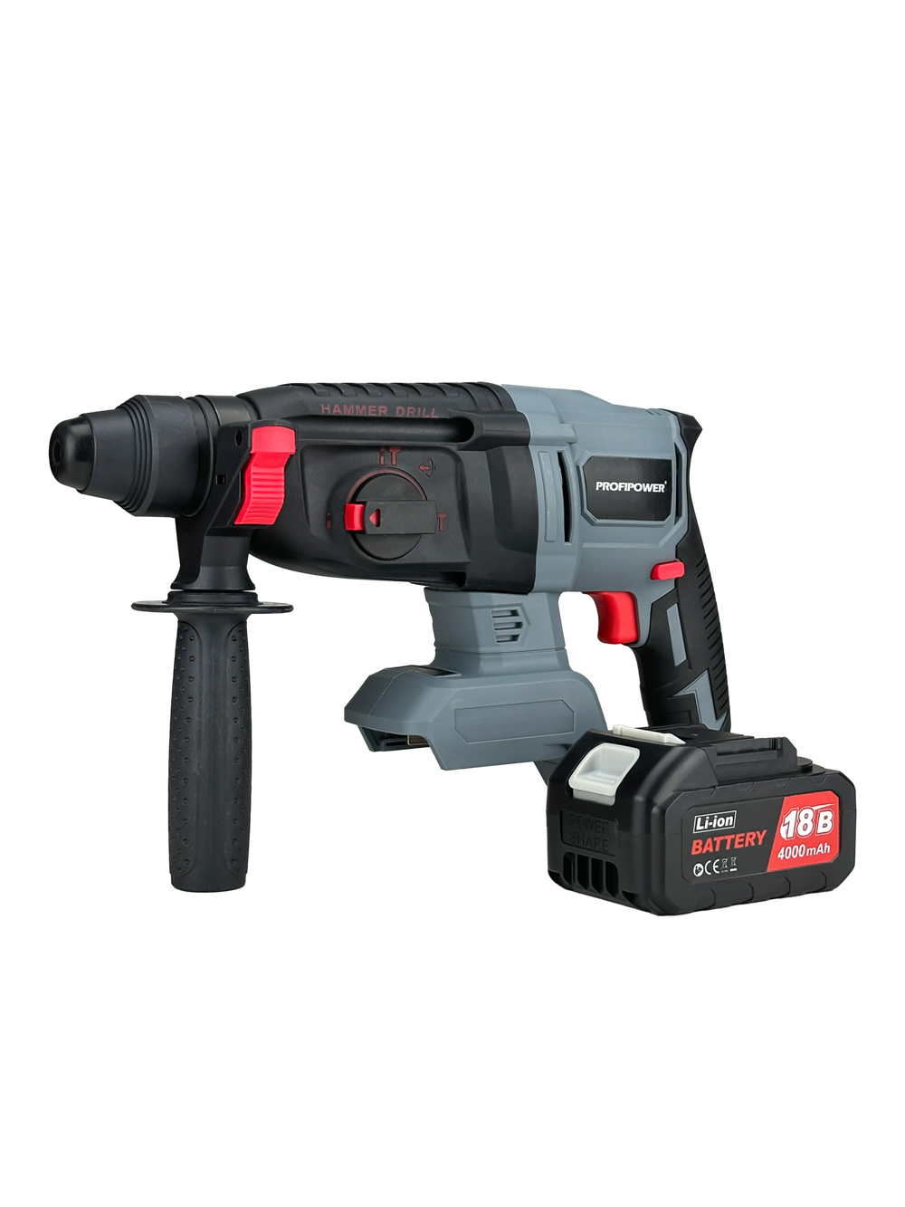 Аккумуляторный бесщеточный НАБОР 3в1 PROFIPOWER ProfiSet 3D18 (Li-ion-2шт, 4Ач, З/У, в кейсе, E0080, E0081, T0058)