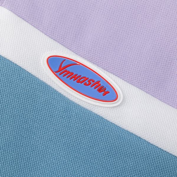 Поло фиолетовый/белый/ пыльно-синий - фото 6