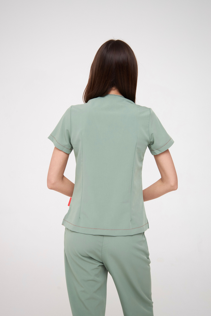 Топ медицинский женский Лаконико, шалфей OLD