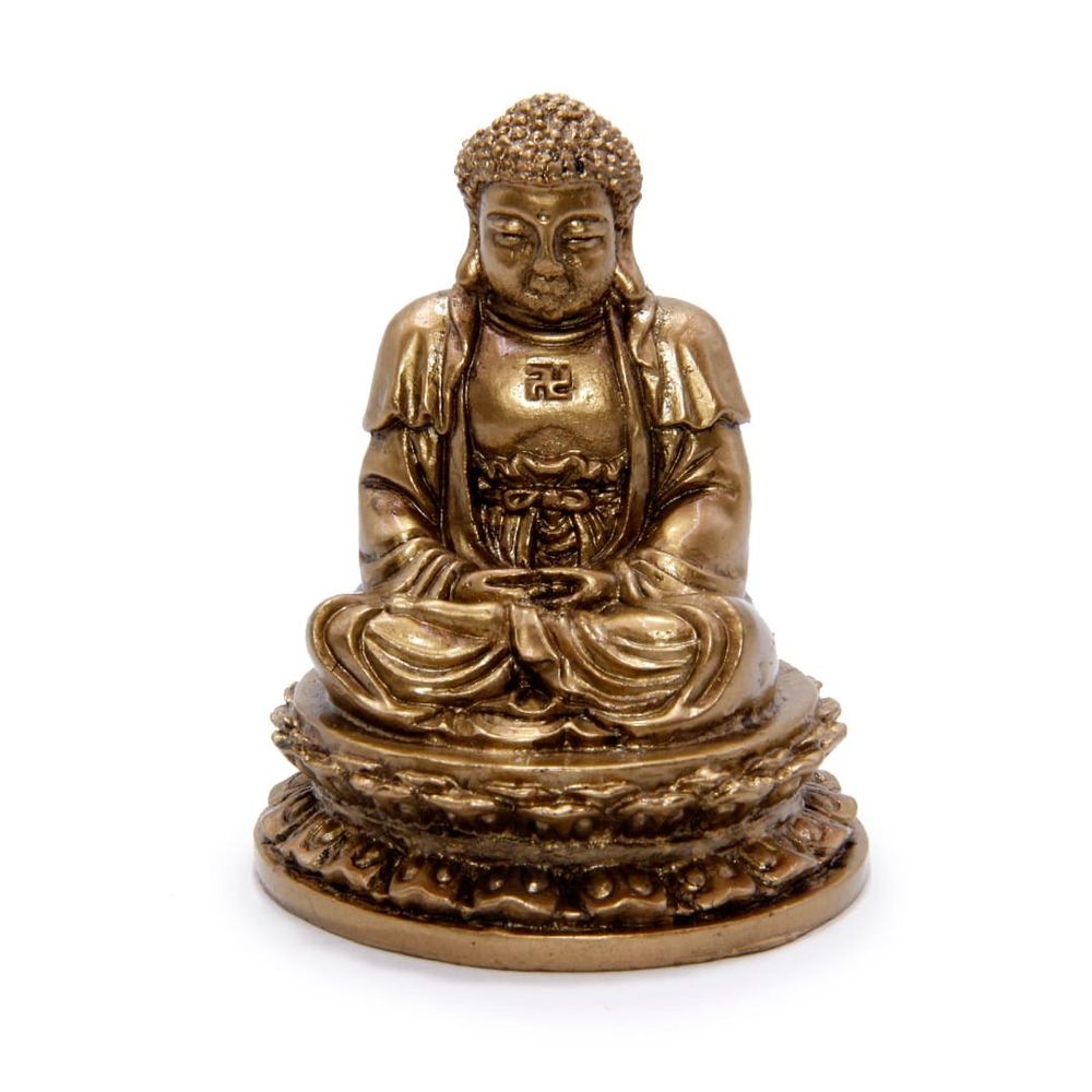 Статуэтка Будда в медитации дарует защиту и исцеление под бронзу 5x4 см