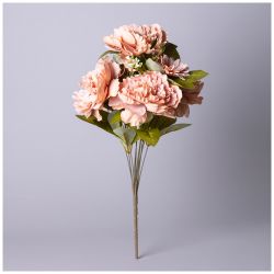 ЦВЕТОЧНАЯ КОМПОЗИЦИЯ ИЗ ПИОНОВ ДЛИНА=53СМ , ЦВЕТ ТЕРРАКОТОВЫЙ МАЛ.УП.=12ШТ