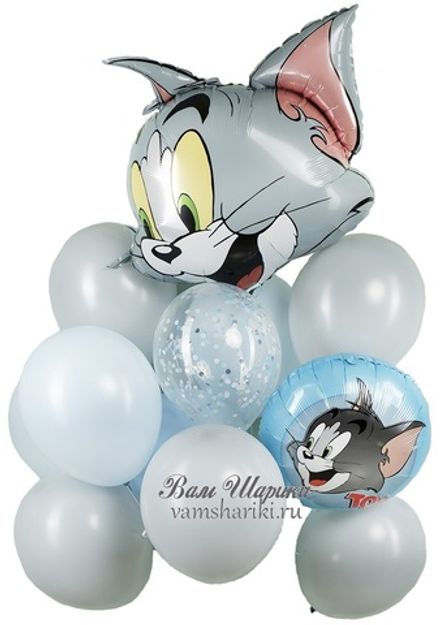 Букет шаров "С веселым котом Томом"