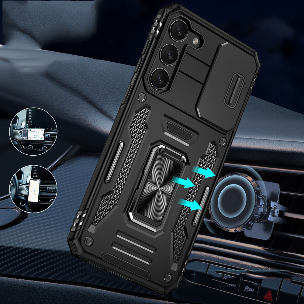 Чехол Safe Case с кольцом и защитой камеры для Samsung Galaxy S25+