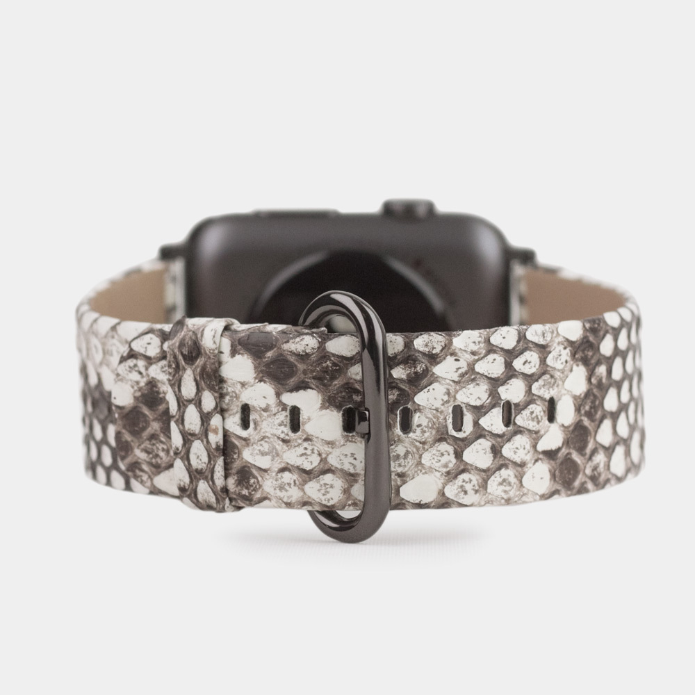 Ремешок кожаный для Apple Watch 42/44mm Classic серого цвета