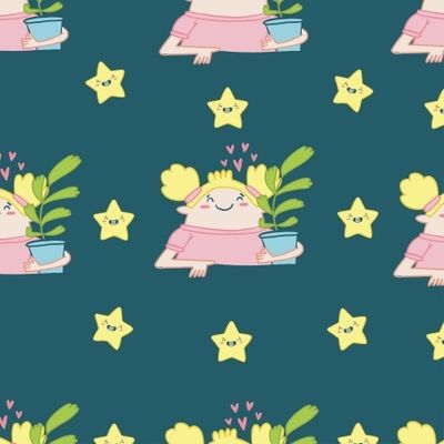 Девочка с фикусом