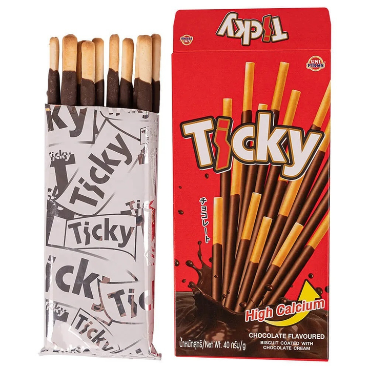 Печенье Unifirms Ticky High Calcium Chocolate Flavoured Biscuit Coated with Chocolate Cream бисквитные палочки покрытые шоколадным кремом 36 г