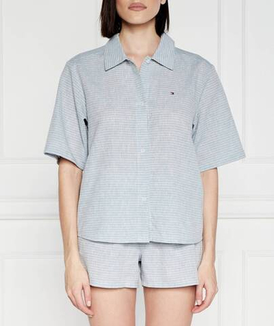 Льняная пижамы Ithaca Tommy Hilfiger - голубой(UW0UW04519)