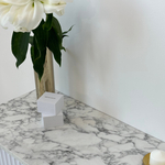 Тумба под телевизор на ножках ROYAL 5037 эко (Мрамор Каррара-Черный)