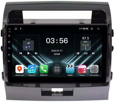 Магнитола для Toyota Land Cruiser 200 2007-2015 (экран климата внизу) - FarCar 381M на Android 13