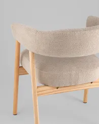 Стул обеденный Zubo с деревянными ножками бежевый